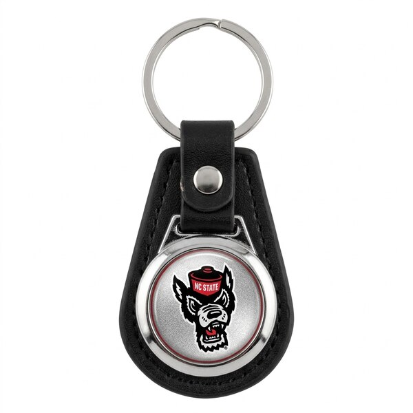Leather Keytag Wolfhead
